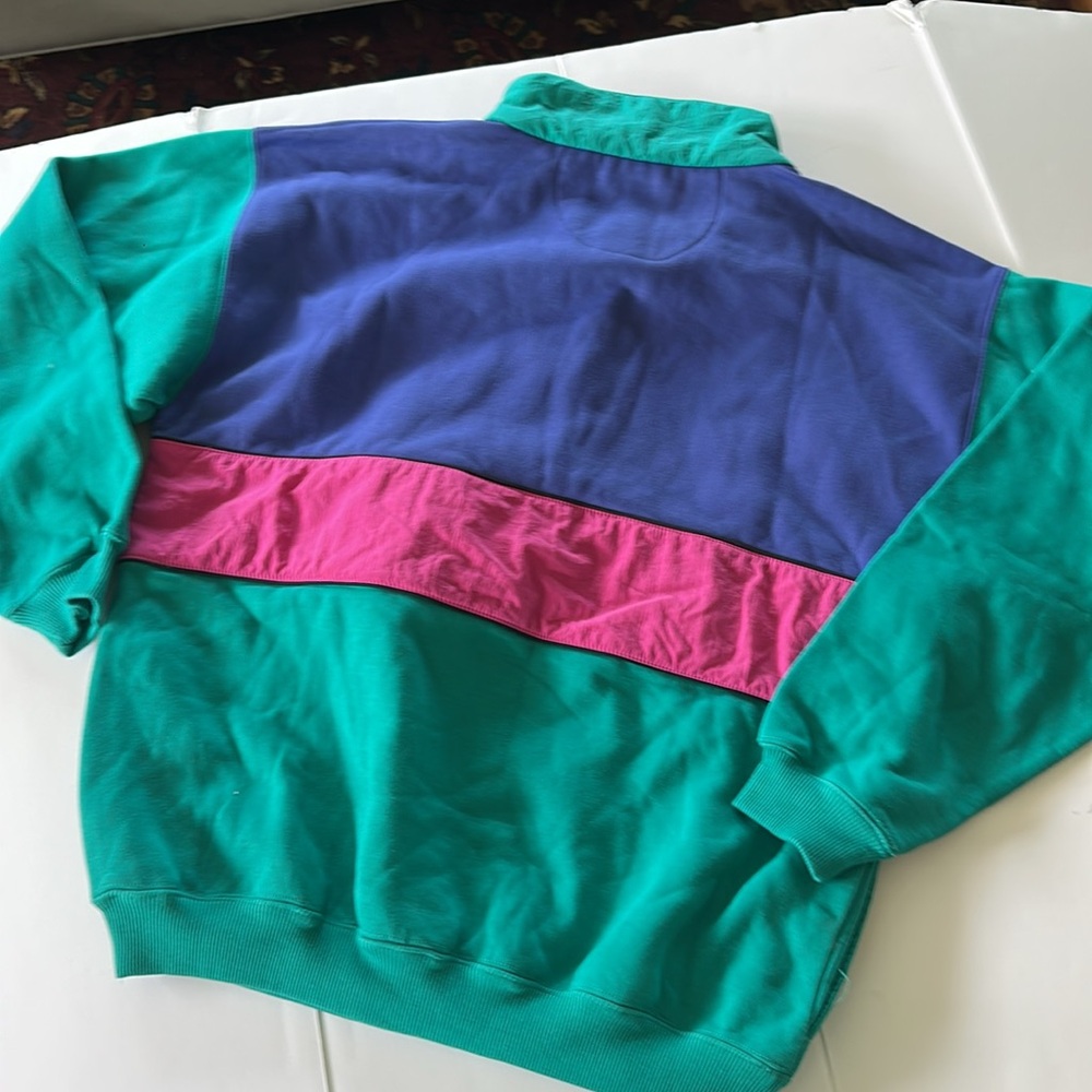 Eddie Bauer Vintage Colorblock Pullover Sweatshirt size Medium - Picture 6 of 8